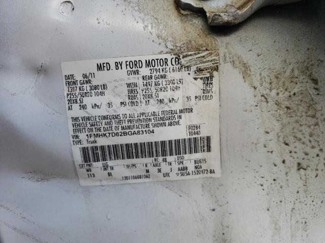 Photo 14 from auction – 2011 FORD EXPLORER X with VIN 1FMHK7D82BGA83104