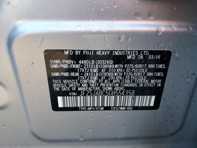 Photo 14 from auction – 2016 SUBARU FORESTER 2 with VIN JF2SJABC5GH554358