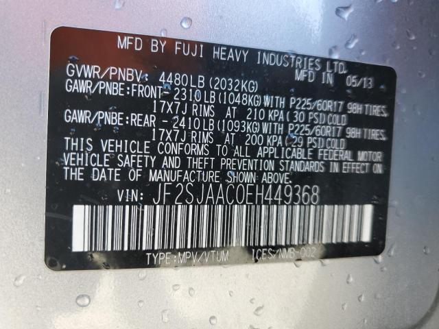 Photo 14 from auction – 2014 SUBARU FORESTER 2 with VIN JF2SJAAC0EH449368