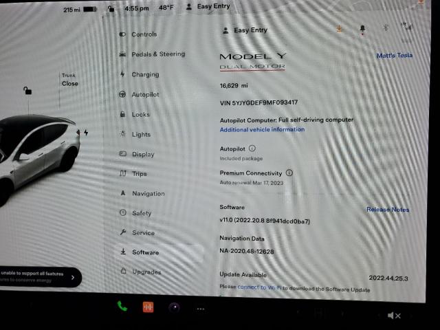 Photo 9 from auction – 2021 TESLA MODEL Y with VIN 5YJYGDEF9MF093417