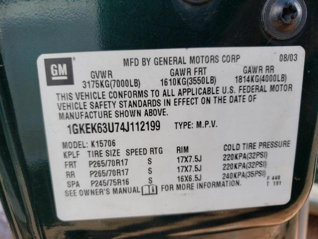 Photo 14 from auction – 2004 GMC YUKON DENA with VIN 1GKEK63U74J112199