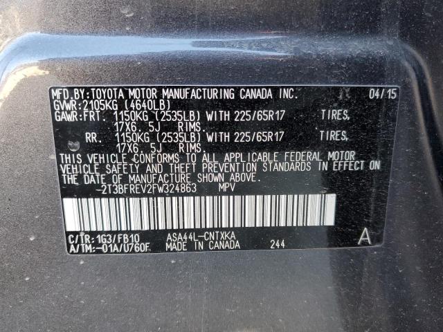 Zdjęcie 14 z aukcji – 2015 TOYOTA RAV4 LE z VIN 2T3BFREV2FW324863