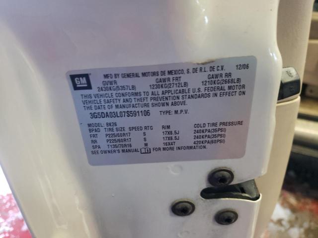 Photo 14 from auction – 2007 BUICK RENDEZVOUS with VIN 3G5DA03L07S591106