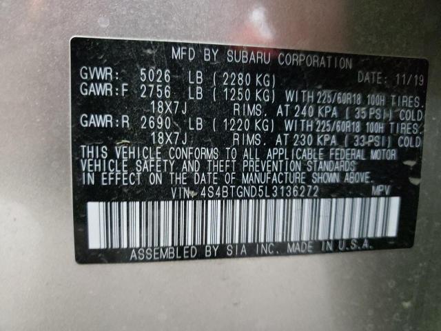 Photo 14 from auction – 2020 SUBARU OUTBACK LI with VIN 4S4BTGND5L3136272
