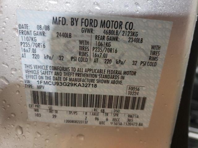 Photo 14 from auction – 2009 FORD ESCAPE XLT with VIN 1FMCU93G29KA32718