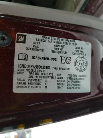 Photo 14 from auction – 2008 CHEVROLET UPLANDER L with VIN 1GNDU33W98D133181