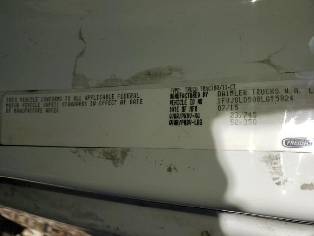 Photo 10 from auction – 2016 FREIGHTLINER CASCADIA 1 with VIN 1FUJGLD50GLGY5824
