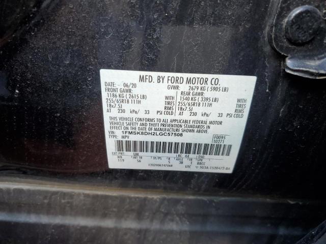 Zdjęcie 14 z aukcji – 2020 FORD EXPLORER X z VIN 1FMSK8DH2LGC57508
