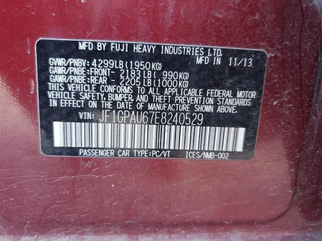 Photo 14 from auction – 2014 SUBARU IMPREZA SP with VIN JF1GPAU67E8240529