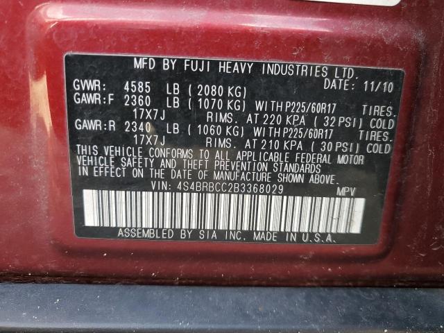 Снимка 14 от търг – 2011 SUBARU OUTBACK 2. с VIN 4S4BRBCC2B3368029
