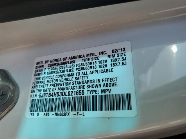 Photo 14 from auction – 2013 ACURA RDX TECHNO with VIN 5J8TB4H53DL021655