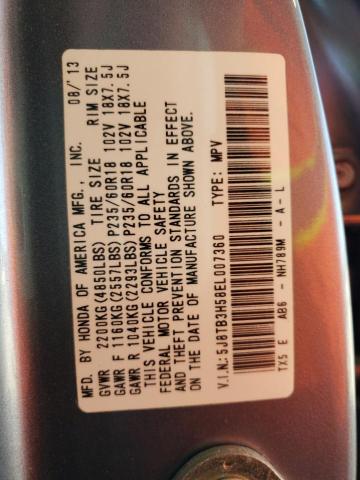 Photo 14 from auction – 2014 ACURA RDX TECHNO with VIN 5J8TB3H58EL007360