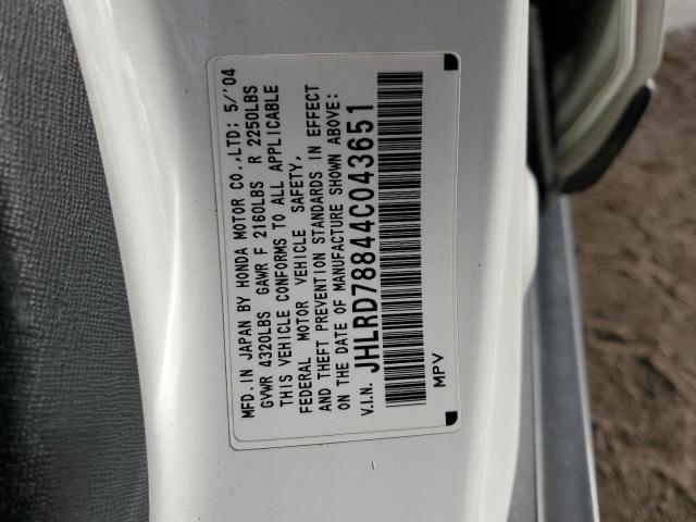 Photo 14 from auction – 2004 HONDA CR-V EX with VIN JHLRD78844C043651