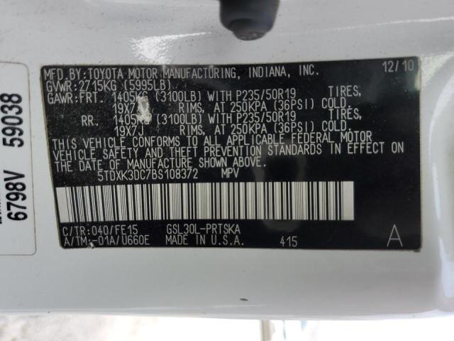 Photo 14 from auction – 2011 TOYOTA SIENNA SPO with VIN 5TDXK3DC7BS108372