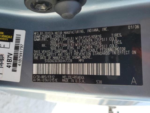 Photo 14 from auction – 2006 TOYOTA SIENNA CE with VIN 5TDZA23C56S447239
