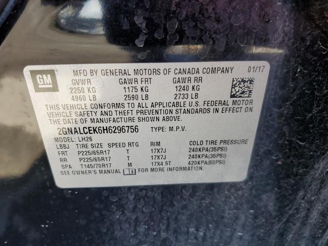 Photo 14 from auction – 2017 CHEVROLET EQUINOX LT with VIN 2GNALCEK6H6296756