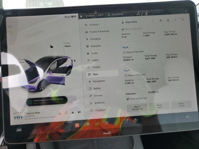 Photo 9 from auction – 2021 TESLA MODEL Y with VIN 5YJYGDEE6MF122721