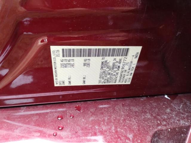 Photo 10 from auction – 2016 NISSAN MAXIMA 3.5 with VIN 1N4AA6AP3GC906772