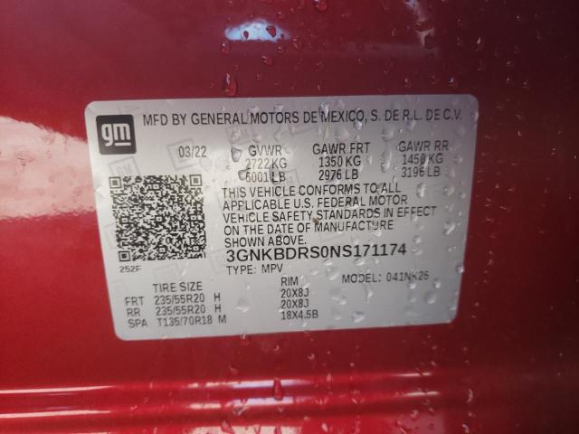 Photo 14 from auction – 2022 CHEVROLET BLAZER 3LT with VIN 3GNKBDRS0NS171174