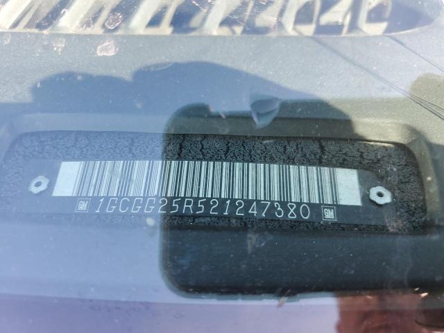 Photo 14 from auction – 2002 CHEVROLET EXPRESS G2 with VIN 1GCGG25R521247380