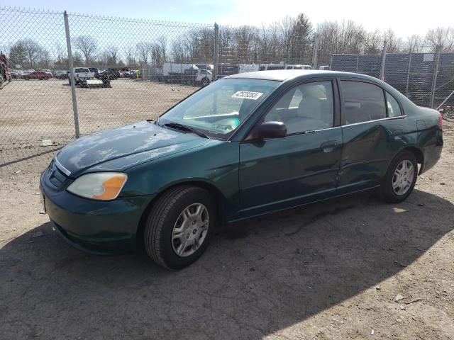 HONDA CIVIC DX 2001 with VIN 2HGES16211H585992 - Photo from auction