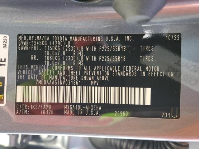 Photo 14 from auction – 2022 TOYOTA COROLLA CR with VIN 7MUDAAAG4NV031861
