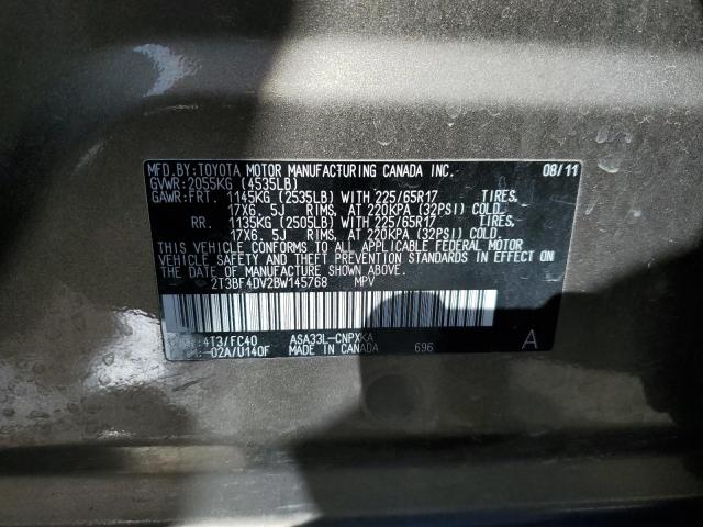 Photo 14 from auction – 2011 TOYOTA RAV4 with VIN 2T3BF4DV2BW145768