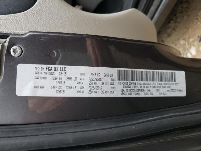Photo 14 from auction – 2016 CHRYSLER TOWN & COU with VIN 2C4RC1CG4GR248264