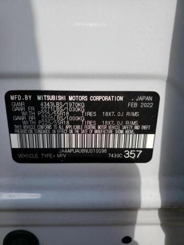 Photo 14 from auction – 2022 MITSUBISHI OUTLANDER with VIN JA4APUAU6NU010096