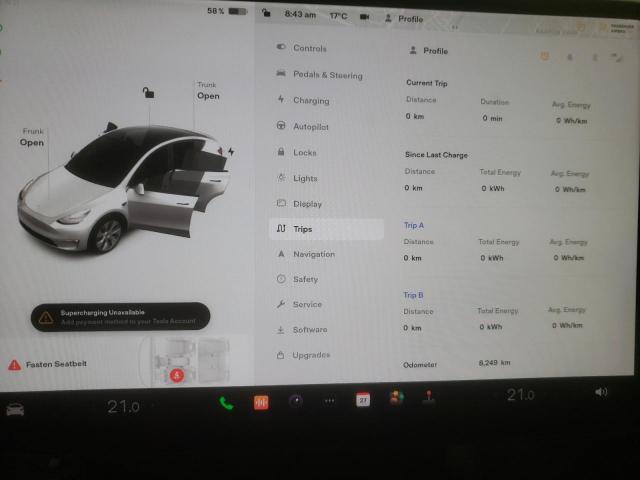 Photo 9 from auction – 2022 TESLA MODEL Y with VIN 7SAYGDEEXNF384746