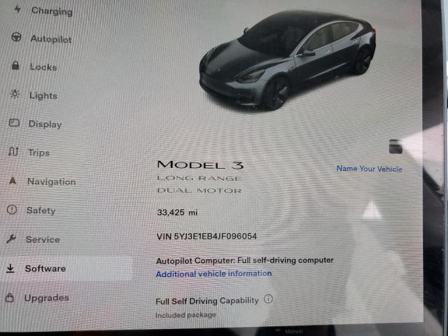 Photo 9 from auction – 2018 TESLA MODEL 3 with VIN 5YJ3E1EB4JF096054