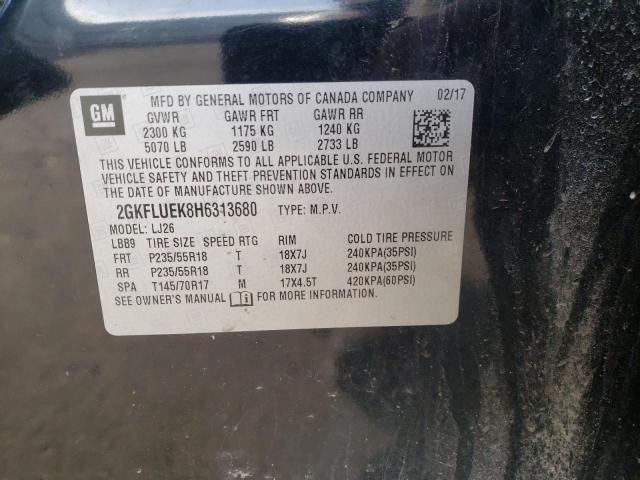 Photo 14 from auction – 2017 GMC TERRAIN SL with VIN 2GKFLUEK8H6313680