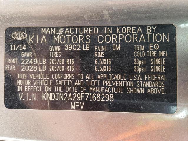 Photo 14 from auction – 2015 KIA SOUL with VIN KNDJN2A29F7168298