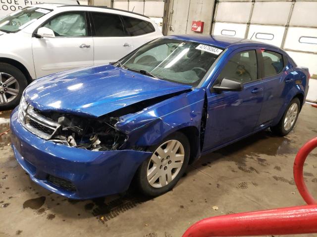 DODGE AVENGER SE 2014 with VIN 1C3CDZAB3EN125773 - Photo from auction