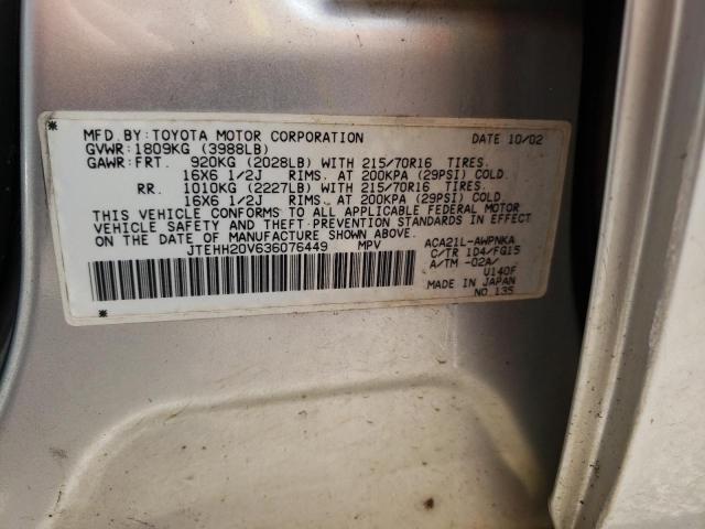 Foto 14 de la subasta – 2003 TOYOTA RAV4 con VIN JTEHH20V636076449