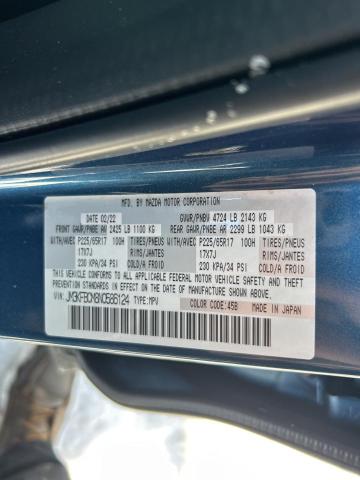 Photo 14 from auction – 2022 MAZDA CX-5 PREFE with VIN JM3KFBCM8N0586124