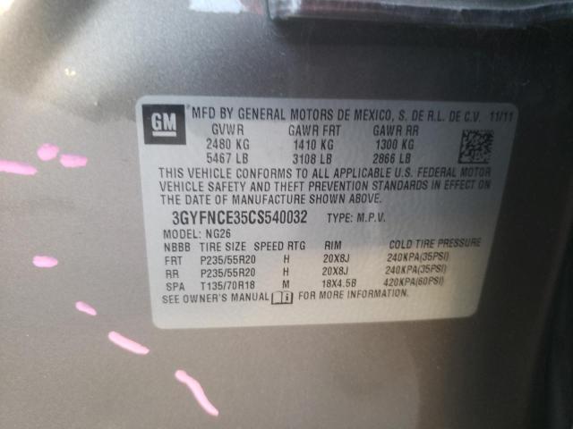 Photo 14 from auction – 2012 CADILLAC SRX PREMIU with VIN 3GYFNCE35CS540032