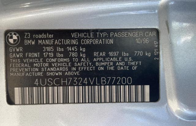 Photo 10 from auction – 1997 BMW Z3 1.9 with VIN 4USCH7324VLB77200
