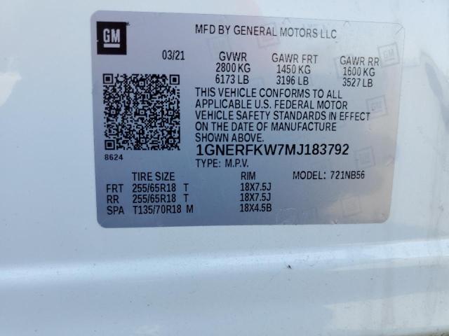 Photo 14 from auction – 2021 CHEVROLET TRAVERSE L with VIN 1GNERFKW7MJ183792