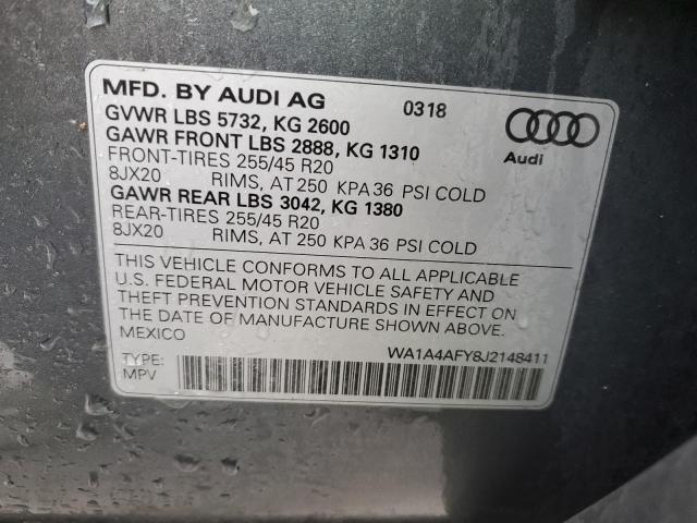 Photo 14 from auction – 2018 AUDI SQ5 PREMIU with VIN WA1A4AFY8J2148411