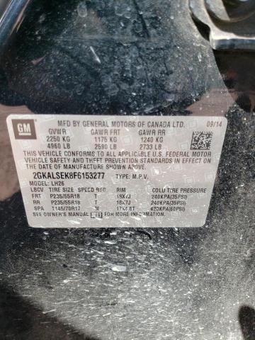 Photo 14 from auction – 2015 GMC TERRAIN SL with VIN 2GKALSEK8F6153277