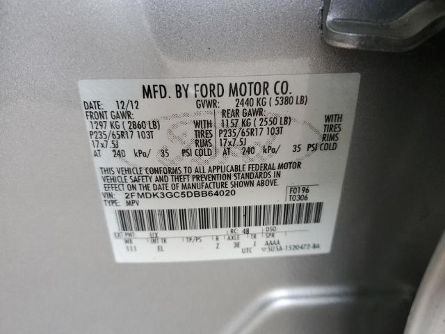Photo 14 from auction – 2013 FORD EDGE with VIN 2FMDK3GC5DBB64020