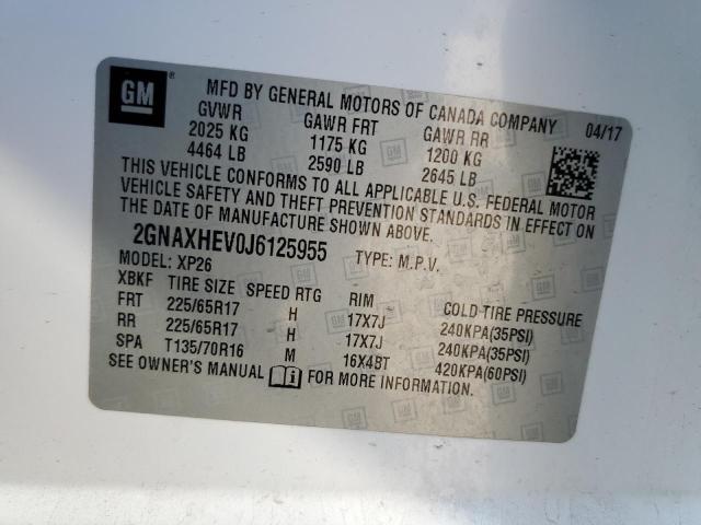 Photo 14 from auction – 2018 CHEVROLET EQUINOX LS with VIN 2GNAXHEV0J6125955