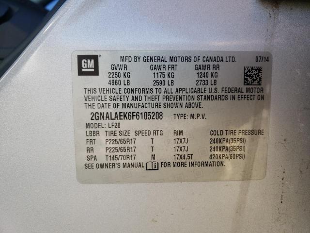 Photo 14 from auction – 2015 CHEVROLET EQUINOX LS with VIN 2GNALAEK6F6105208