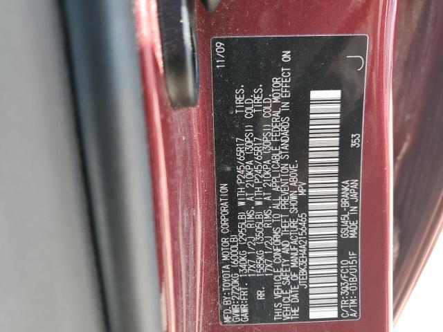 Photo 14 from auction – 2010 TOYOTA HIGHLANDER with VIN JTEBK3EH4A2156465