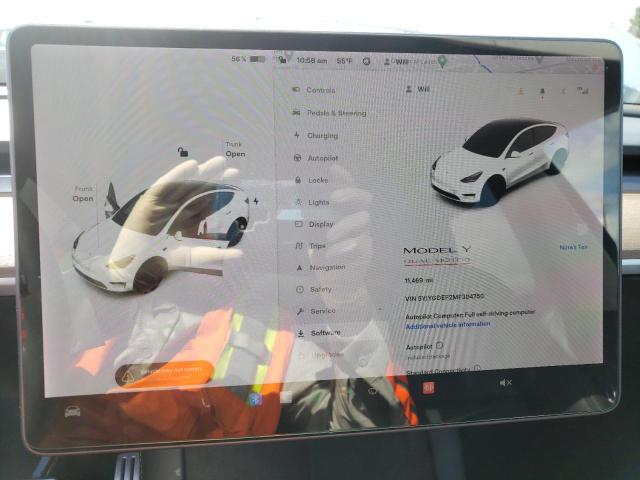 Photo 9 from auction – 2021 TESLA MODEL Y with VIN 5YJYGDEF2MF304750