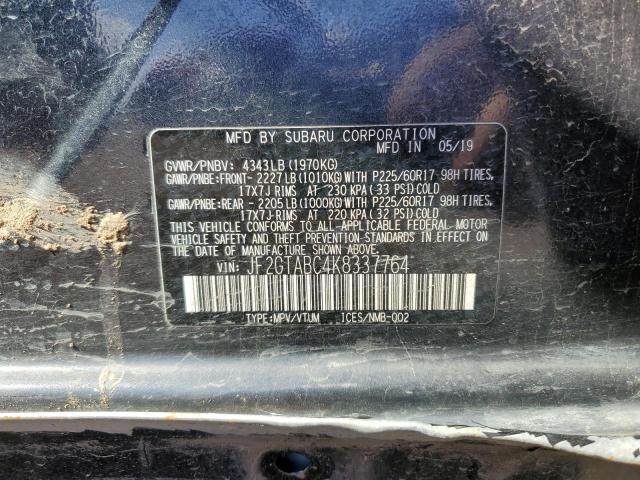 Photo 14 from auction – 2019 SUBARU CROSSTREK with VIN JF2GTABC4K8337764