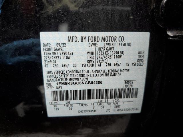 Photo 14 from auction – 2022 FORD EXPLORER S with VIN 1FM5K8GC8NGB84306