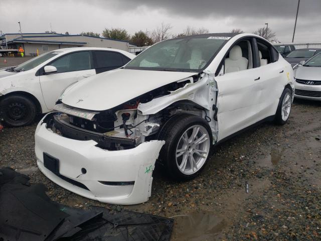 TESLA MODEL Y 2021 with VIN 5YJYGAEE1MF145046 - Photo from auction