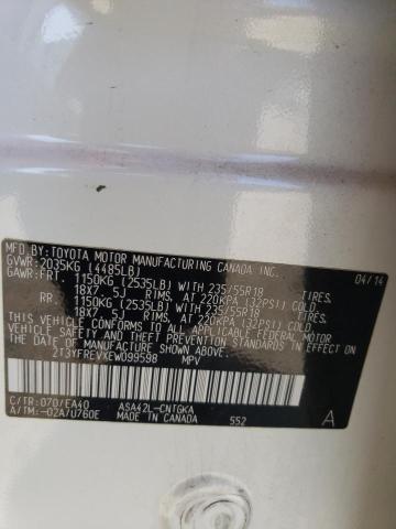 Photo 14 from auction – 2014 TOYOTA RAV4 LIMIT with VIN 2T3YFREVXEW099598